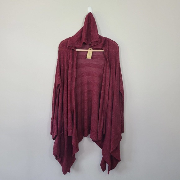 American‎ Eagle Waterfall Hooded Open Knit Cardigan Size Large NWT - Picture 2 of 11